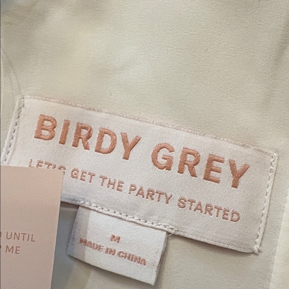 Birdy Grey Tina Dress Size Medium M NWT One Shoulder White Mini Bridal Coquette - Picture 4 of 8
